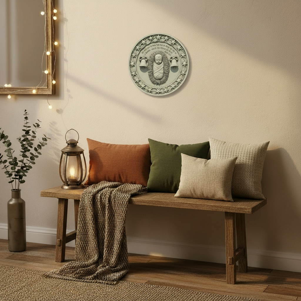 Nativity of Christ – Luke 2:11 Baby Jesus Relief STL | Heavenly Birth Scene