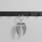 Merry Christmas Angel Wings Keychain STL – Inspirational Holiday Keepsake Design